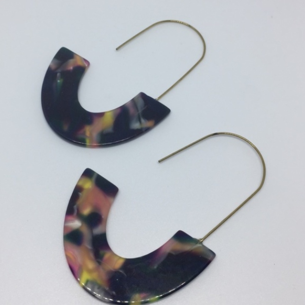 Bauble Bar Faidra Resin Drop Earrings NEW - Picture 2 of 4